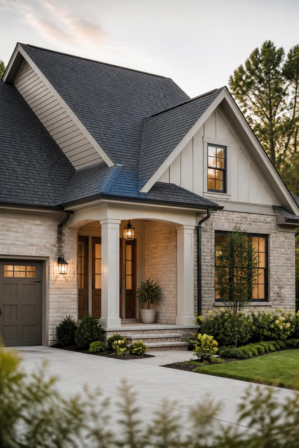 Well-kept home exterior with a clean, finished roofline.